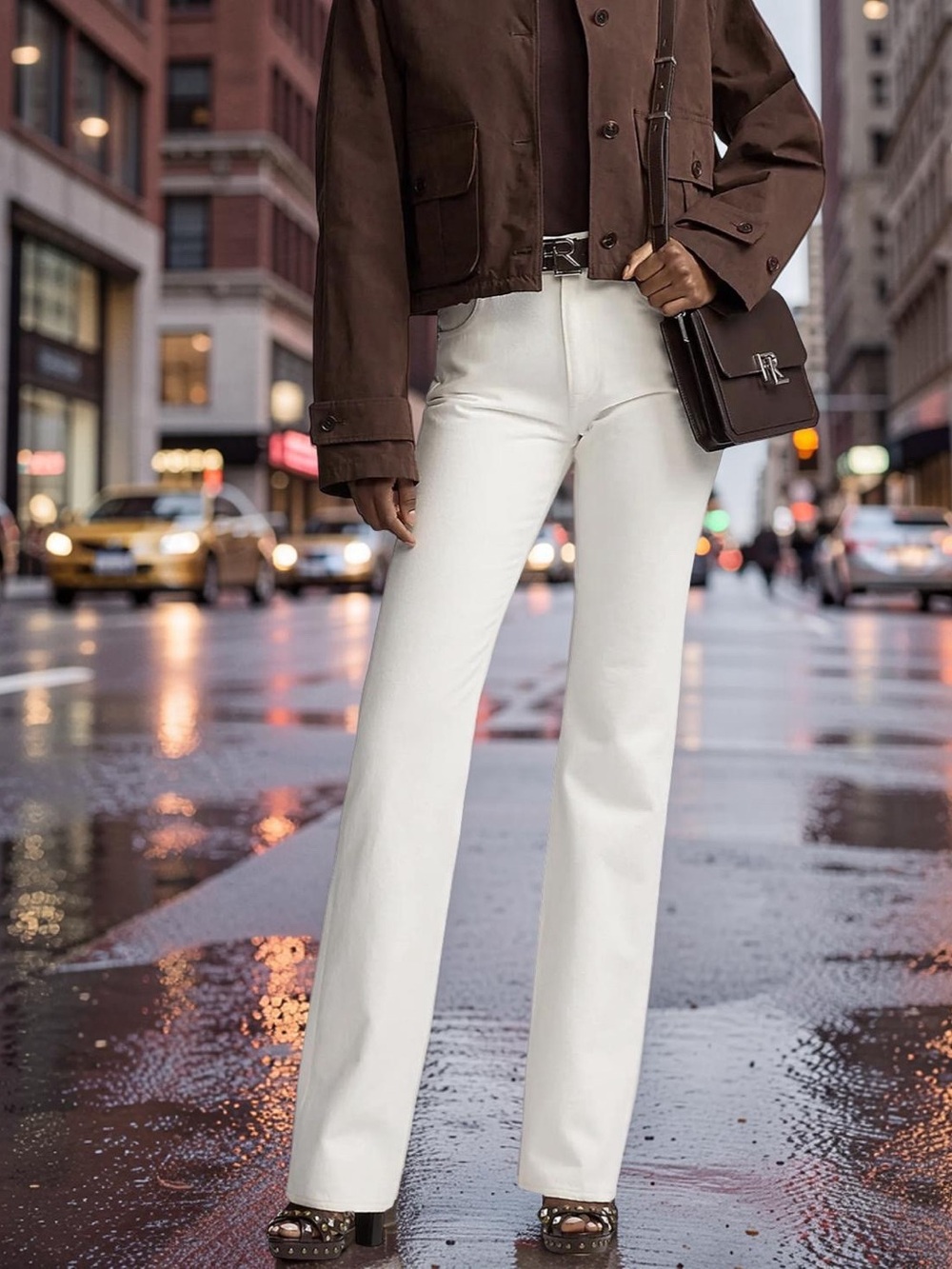 Lauren Ralph Lauren Straight Cut Jeans White Sz 22W EUC